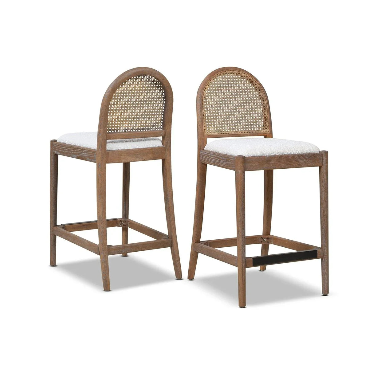 Panama - Curved Back Cane Counter Stool (Set of 2) - Furniture Home Direct