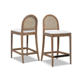 Panama - Curved Back Cane Counter Stool (Set of 2) - Furniture Home Direct