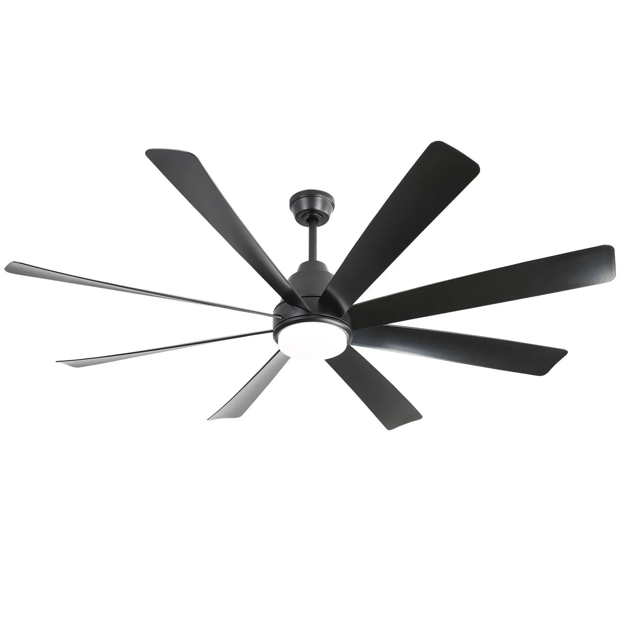 Large Ceiling Fans With Lights And Remote Control 6 Wind Speed DC Motor For Living Room - Black - Furniture Home Direct