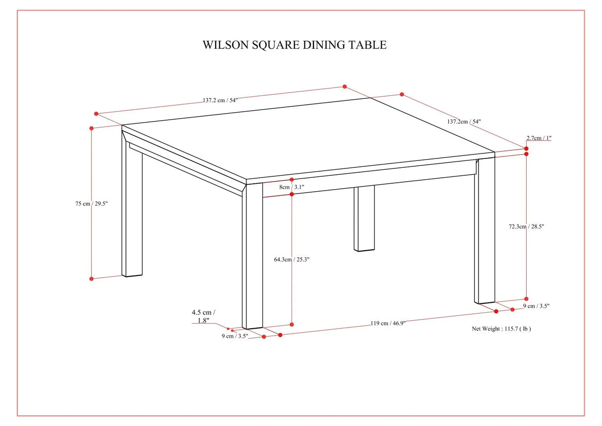 Wilson - Handcrafted Dining Table - Furniture Home Direct