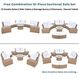 Semi-Circle Outdoor Sectional Set - Furniture Home Direct