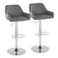 Daniella - Contemporary Adjustable Barstool With Swivel With Rounded Rectangle Footrest (Set of 2) - Furniture Home Direct