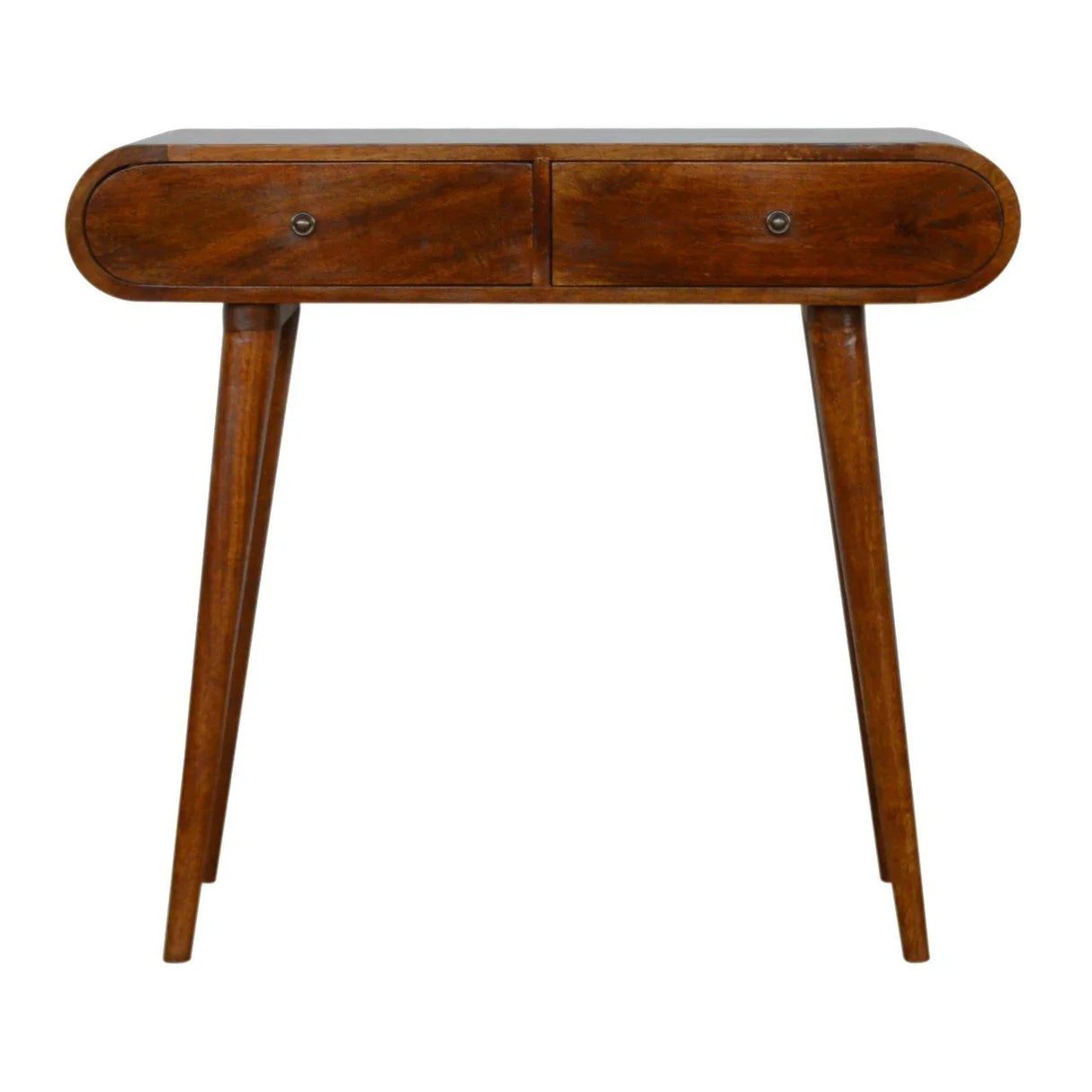 Solid Wood Curved Edge Console Table - Furniture Home Direct