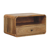 Curved Upper Slot Floating Nightstand - Furniture Home Direct