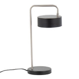 Puck - Contemporary Table Lamp - Nickel / Black - Furniture Home Direct