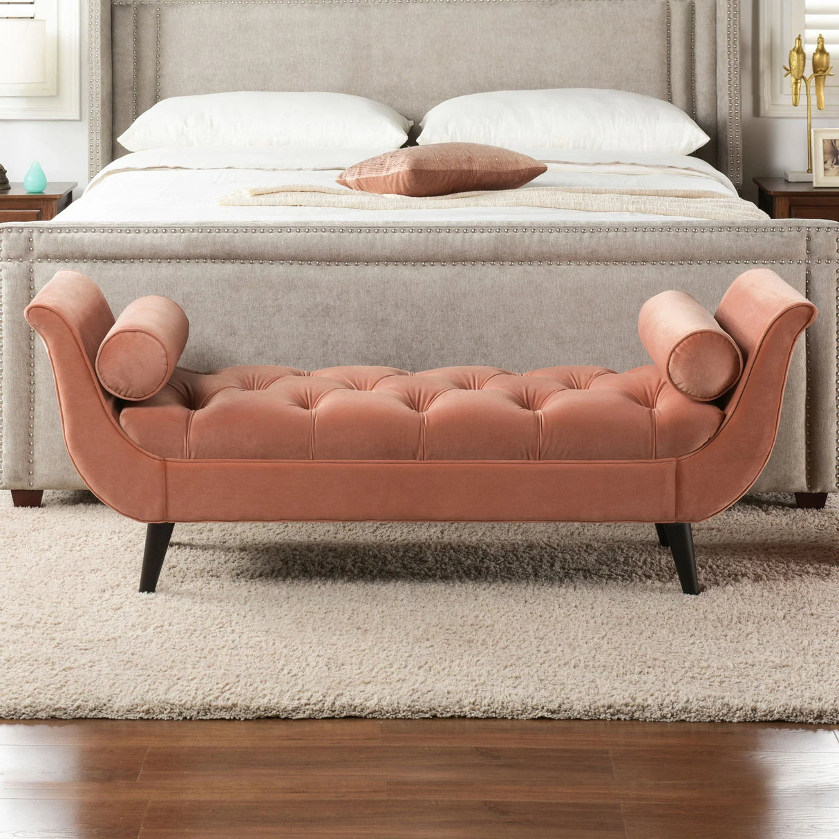Alma - Tufted Flared Arm Entryway Bench - Furniture Home Direct