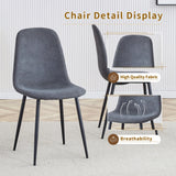 Dining Set Glass Table with Dark Gray Chairs Charcoal - Furniture Home Direct