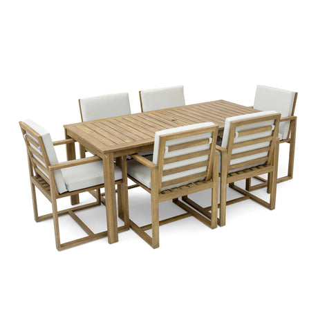Patio Dining Set Outdoor Dining Table And Chair Set With And Removable Cushions For Patio - Furniture Home Direct