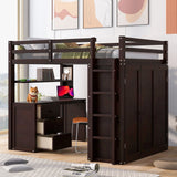 Loft Bed With Drawers, Desk, And Wardrobe - Furniture Home Direct