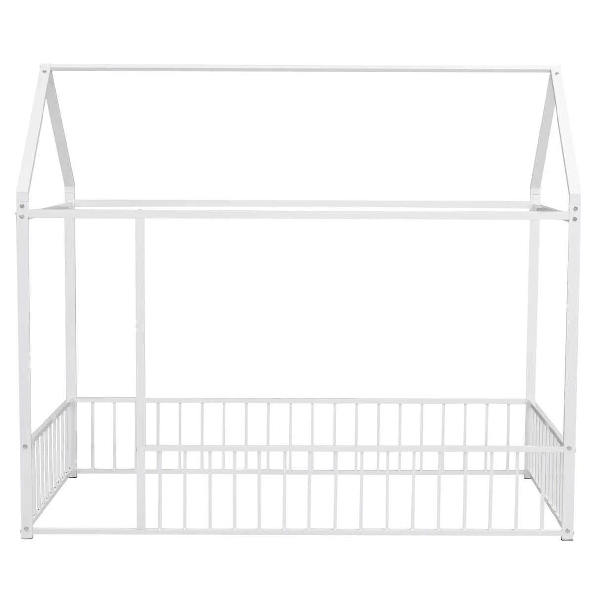 Metal Bed House Bed Frame With Fence - Furniture Home Direct