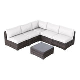 Seating Set With Cushions Handcrafted Wicker Design - Furniture Home Direct