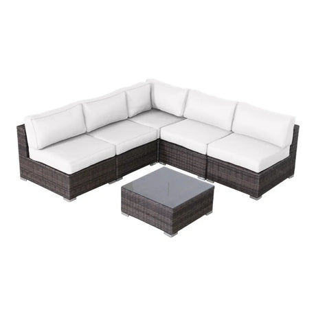 Seating Set With Cushions Handcrafted Wicker Design - Furniture Home Direct