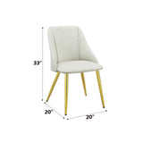 Gaines - Synthetic Leather Side Chair (Set of 2) - White - Furniture Home Direct
