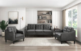 3pc Living Room Set Including Sofa, Love seat and Chair - Gray - Furniture Home Direct