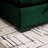3 Seater Deep Sofa - Green Corduroy - Furniture Home Direct