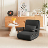 Convertible 5 In 1 Folding Chair Bed With Adjustable Backrest & Pillow Linen - Furniture Home Direct