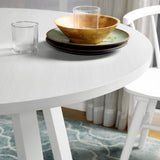 Edo - 5 Piece Dining Set, Trestle Dining Table With 4 Windsor Chairs - White - Furniture Home Direct