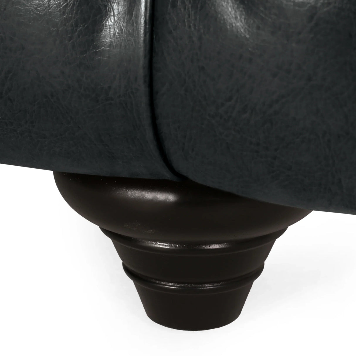 Modern PU Leather Sofa - Black - Furniture Home Direct