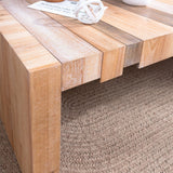 Coffee Table Rustic Slat Design Engineered Wood Multicolor - Furniture Home Direct