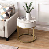 Modern Round Table With Drawers - Furniture Home Direct