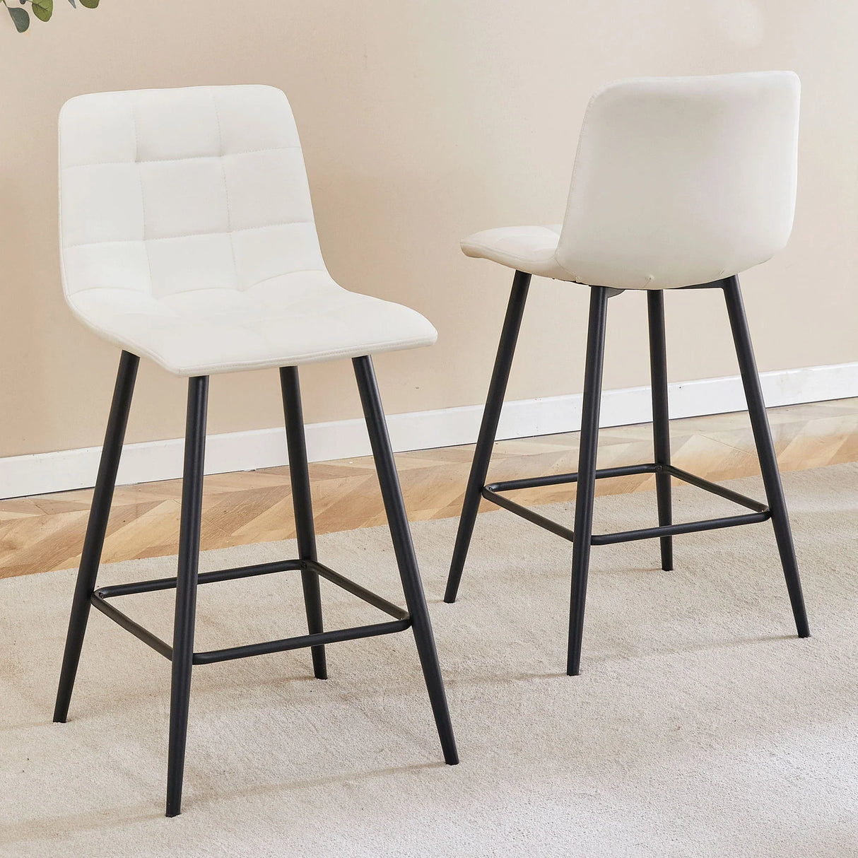 Bar Chair Set Comfortable With Metal Legs And Ergonomic Design - Furniture Home Direct