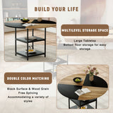 Dining Set Round Table With 4 Chairs Wood Top Black - Furniture Home Direct