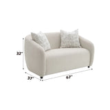 Etienne - Loveseat With 3 Pillows - Beige - Furniture Home Direct
