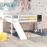 Loft Bed With Slide, Stair And Chalkboard - Furniture Home Direct