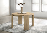 Bowen - Round Dining Table - Oak Finish - Furniture Home Direct