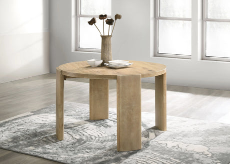 Bowen - Round Dining Table - Oak Finish - Furniture Home Direct