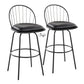 Riley - Claire Farmhouse Fixed Height Barstool With Swivel With Round Footrest (Set of 2) - Furniture Home Direct
