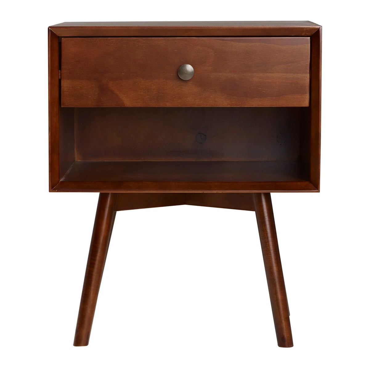 Mid Century Modern Single Drawer Nightstand - Furniture Home Direct