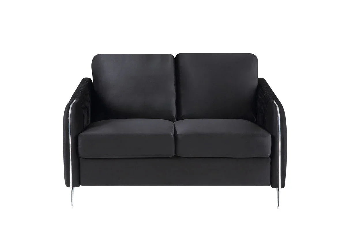Hathaway - Velvet Modern Chic Loveseat Couch - Furniture Home Direct