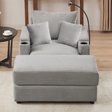 Modern Style Loveseat Sofa Sectional Sofa Couch With Storage Space, A Movable Ottoman, Two USB Ports, Two Cup Holders, A Phone Holder For Living Room - Furniture Home Direct
