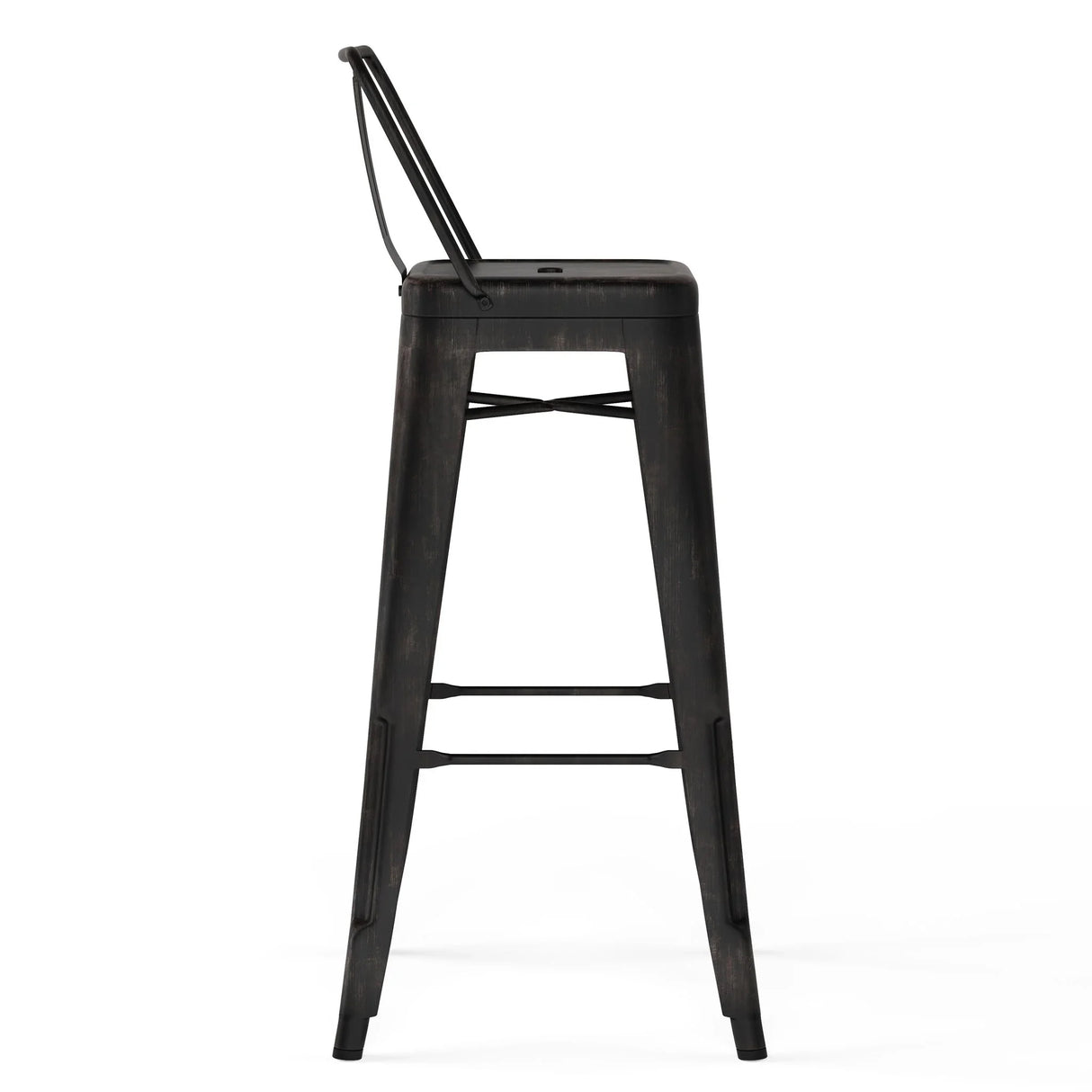 Rayne - Curved Back Metal Stool (Set of 2) - Furniture Home Direct
