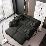 Modern Oversized Diy Combination Modular Sectional Sofa With Pillows - Furniture Home Direct