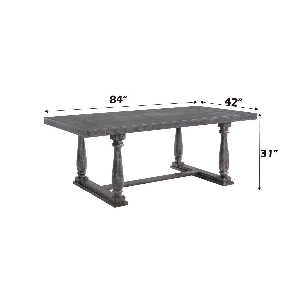Bernard - Weathered Dining Table - Furniture Home Direct