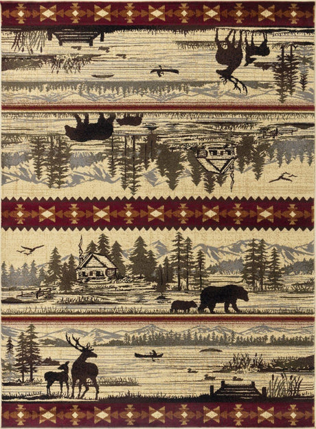 Nature's Nest - GC_CBL3005 Lodge Area Rug - Furniture Home Direct