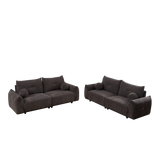 2 Piece Living Room Set with Throw Pillows - Gray - Furniture Home Direct