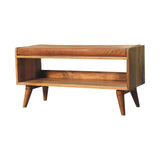 Solid Wood Bench With Upholstered Sea - Furniture Home Direct