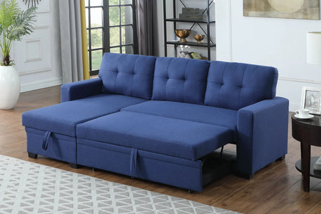 Upholstered Pull Out Sectional Sofa With Chaise - Furniture Home Direct