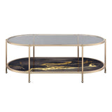 Fiorella - Marble Print Glass Table - Furniture Home Direct