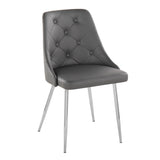 Marche - Contemporary Dining Chair With Metal Legs (Set of 2) - Furniture Home Direct
