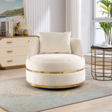 360 Degree Swivel Over Sized Upholstered Barrel Chair - Furniture Home Direct