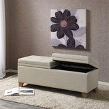 Soft Close Upholstered Storage Bench, Convenient Design - Furniture Home Direct