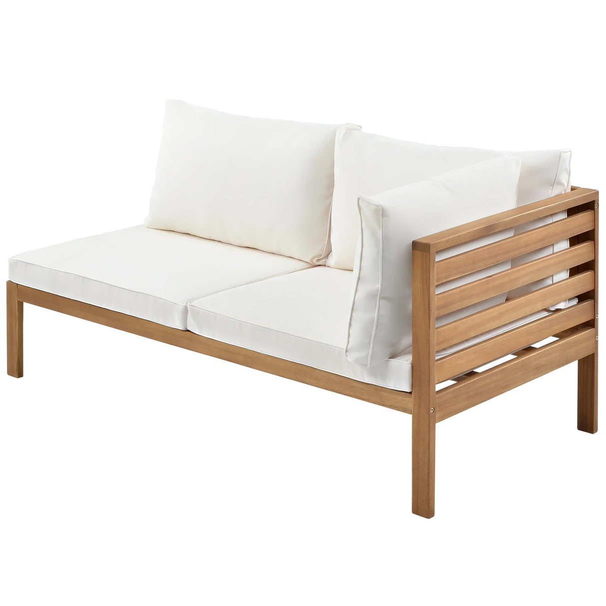2 Piece Outdoor Sectional Set - Beige - Furniture Home Direct