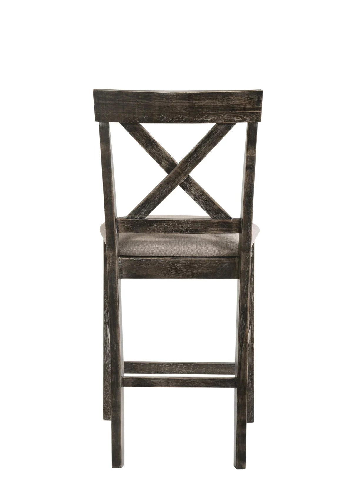 Martha II - Weathered Counter Height Chair (Set of 2) - Gray / Tan - Furniture Home Direct