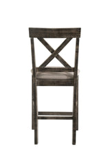 Martha II - Weathered Counter Height Chair (Set of 2) - Gray / Tan - Furniture Home Direct