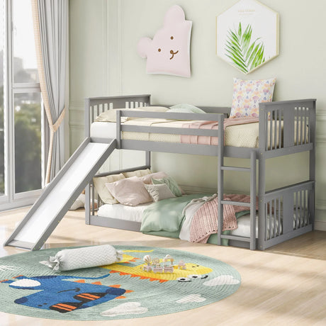 Bunk Bed With Convertible Ladder And Slide - Furniture Home Direct