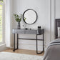 Mirrored Makeup Vanity Table With Stainless Steel Base And 2 Drawers - Furniture Home Direct